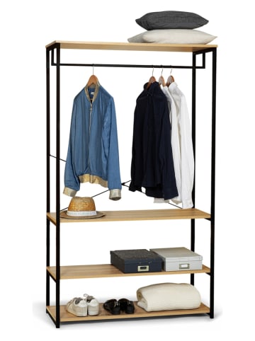 IDOMYA Essentials Garderobe "Memphis" in Hellbraun/ Schwarz - (B)100 x (H)167 x (T)40 cm