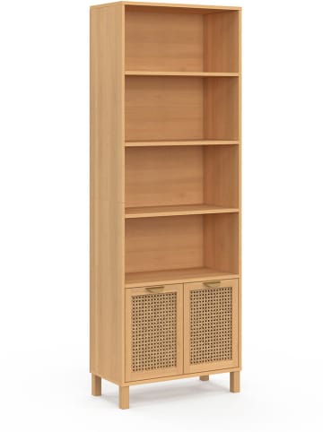 IDOMYA Essentials Staande kast "Eve" lichtbruin - (B)60 x (H)170 x (D)30 cm