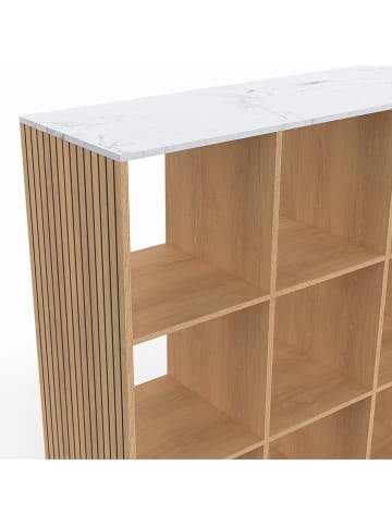 IDOMYA Essentials Standregal "Marceau" in Hellbraun/ Weiß - (B)88 x (H)88 x (T)30 cm