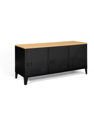 IDOMYA Essentials Szafka RTV "Storen" w kolorze jasnobrązowo-czarnym - 113 x 53 x 40 cm