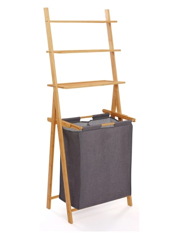 IDOMYA Essentials Badezimmerregal in Hellbraun/ Grau - (B)57 x (H)152 x (T)35 cm
