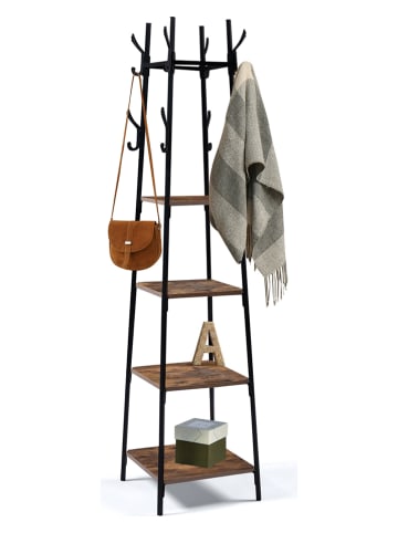 IDOMYA Essentials Garderobe "Elize" in Hellbraun/ Schwarz - (B)40 x (H)170 x (T)40 cm