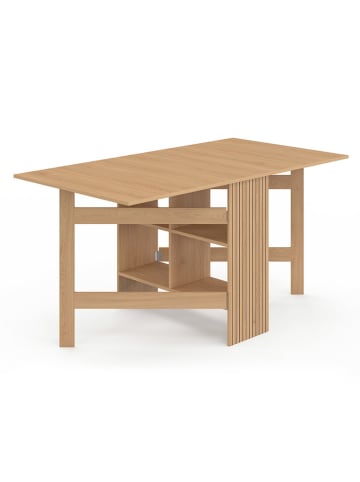 IDOMYA Factory Klaptafel "Faustine" lichtbruin - (B)150 x (H)75 x (D)80 cm
