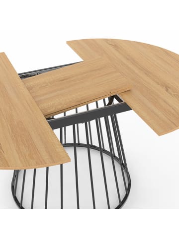 IDOMYA Essentials Esstisch "Adelle" in Hellbraun/ Schwarz - (B)150 x (H)75 x (T)110 cm