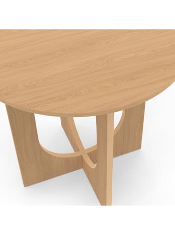 IDOMYA Factory Esstisch "Mathis" in Hellbraun - (H)75 x  Ø 80 cm