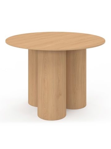 IDOMYA Factory Esstisch "Olympia" in Hellbraun - (H)75 x  Ø 110 cm
