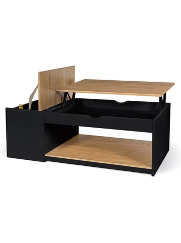 IDOMYA Essentials Ława w kolorze jasnobrązowo-czarnym - 110 x 45 x 60 cm