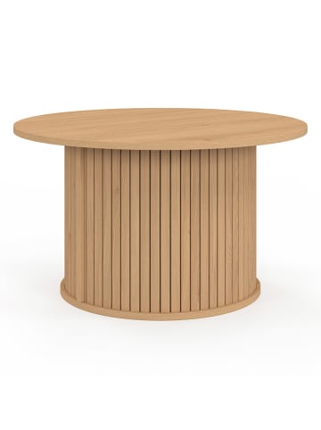 IDOMYA Factory Couchtisch "Albane" in Hellbraun - (H)40 x  Ø 70 cm