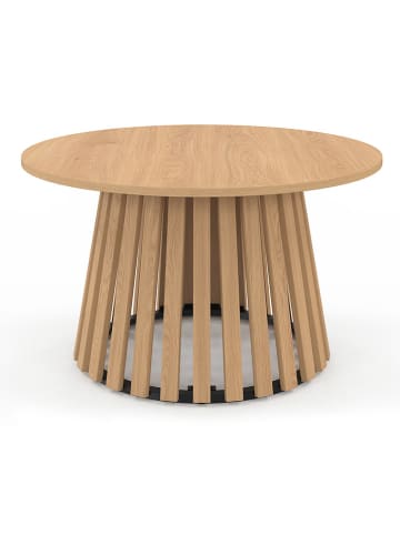 IDOMYA Factory Couchtisch "Camélia" in Hellbraun - (H)40 x  Ø 70 cm