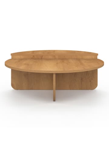 IDOMYA Factory Couchtisch in Hellbraun - (H)35 x Ø 90 cm