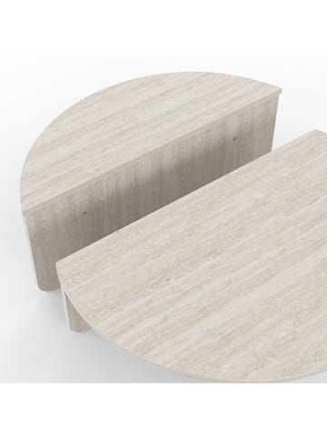 IDOMYA Factory Salontafel beige - (H)35 x Ø 90 cm