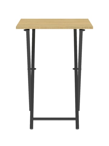 IDOMYA Essentials 2-delige set: bijzettafels naturel/zwart - (B)48 x (H)65 x (D)36 cm