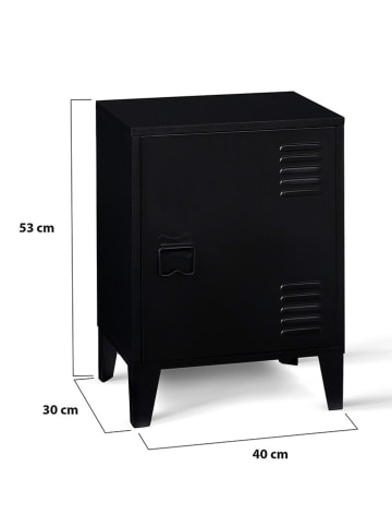 IDOMYA Essentials 2er-Set: Nachttische in Schwarz - (B)40 x (H)53 x (T)30 cm