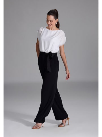 SWING Jumpsuit zwart/wit