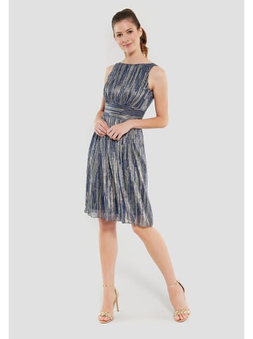 SWING Jurk donkerblauw/zilverkleurig