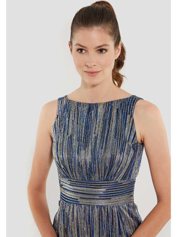 SWING Jurk donkerblauw/zilverkleurig
