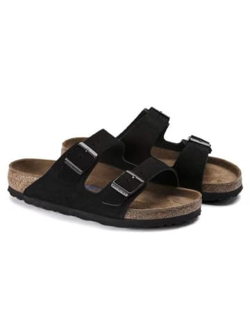 Birkenstock Skórzane klapki "Arizona SFB" w kolorze czarnym