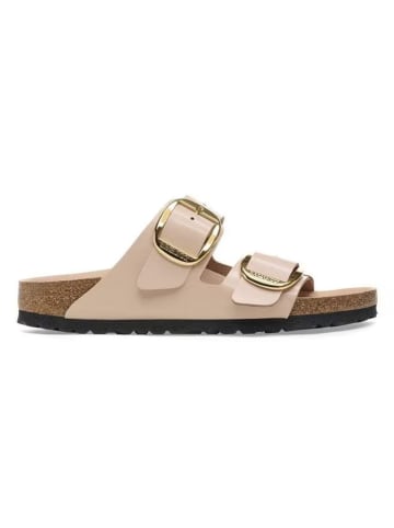 Birkenstock Leren slippers "Arizona Big Buckle" beige