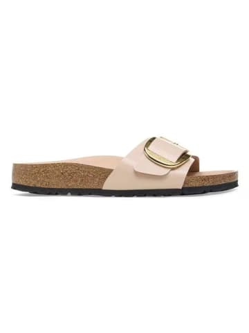 Birkenstock Leder-Pantoletten "Madrid Big Buckle" in Rosa
