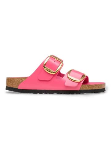 Birkenstock Leder-Pantoletten "Arizona Big Buckle" in Pink