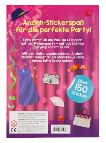 ars edition Stickerbuch "Mini-Sticker-Anziehpuppen - Party-Girls"