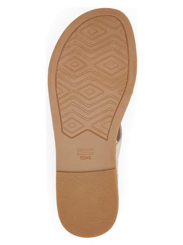 TOMS Leder-Sandalen in Creme