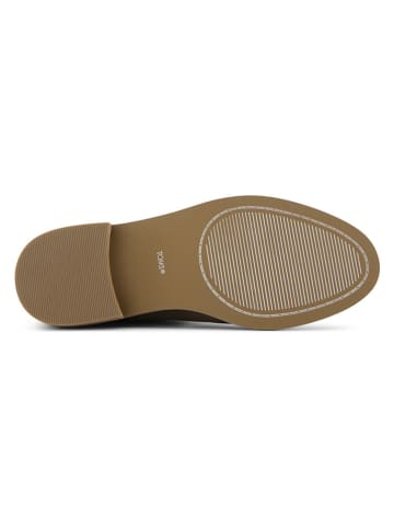 TOMS Leren chelseaboots kaki