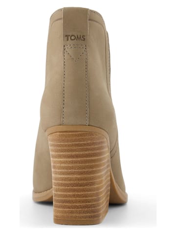 TOMS Leder-Stiefeletten in Beige
