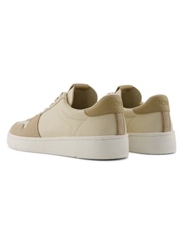 TOMS Leder-Sneakers in Beige
