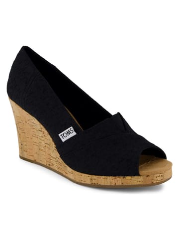 TOMS Keilpeptoes in Schwarz