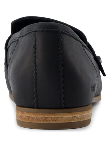 TOMS Leder-Slipper in Schwarz