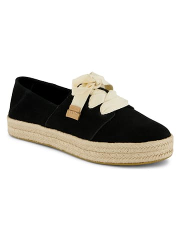 TOMS Skórzane espadryle w kolorze czarnym