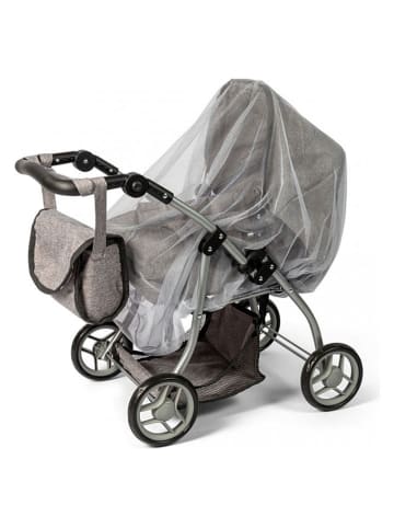 MAMAMEMO Puppenwagen-Moskitonetz in Grau - ab 3 Jahren