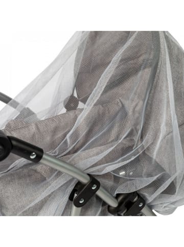 MAMAMEMO Moskitiera w kolorze szarym do wózka dla lalek - 3+