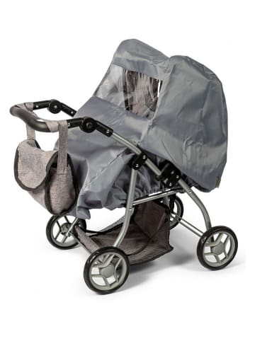 MAMAMEMO Puppenwagen-Regenschutz in Grau - ab 3 Jahren