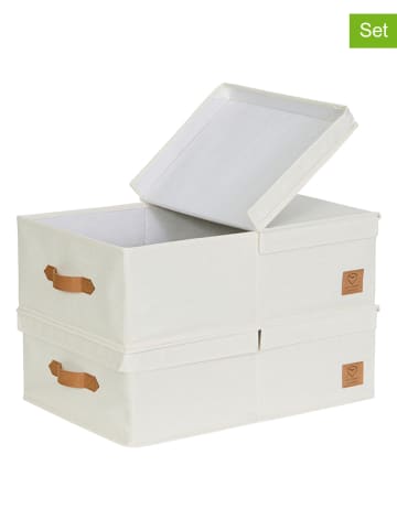 STORE IT 2er-Set: Ordnungsboxen "Premium" in Beige - (B)50 x (H)33 x (T)16 cm