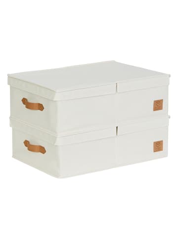 STORE IT Pudełka (2 szt.) "Premium" w kolorze beżowym - 50 x 33 x 16 cm