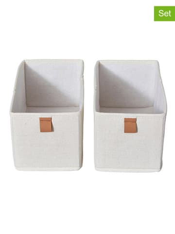 STORE IT Organizery (2 szt.) w kolorze kremowym - 15 x 15 x 30 cm