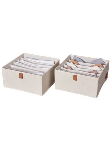 STORE IT 2er-Set: Organizer in Creme - (B)30 x (H)15 x (T)30 cm