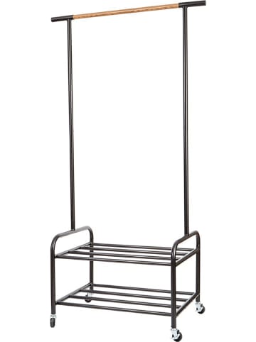 STORE IT Stojak w kolorze czarno-brązowym na ubrania - 173 x 91,5 x 52,5 cm