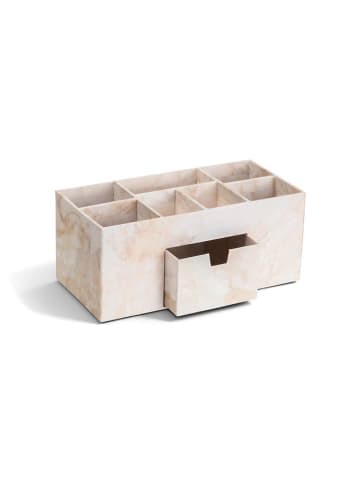 BigsoBox Organizer "Vendela" w kolorze beżowym na biurko - 10 x 8,5 x 10 cm