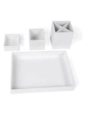 BigsoBox 4tlg. Set: Desktop-Organizer "Lena" in Weiß