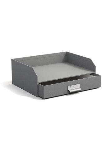 BigsoBox Organizer "Walter" w kolorze szarym na dokumenty - 33,5 x 13 x 25,5 cm