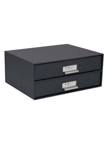 BigsoBox Pudełko "Birger" w kolorze antracytowym z szufladami - DIN A4