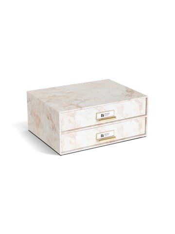 BigsoBox Pudełko "Birger" w kolorze beżowym z szufladami - DIN A4