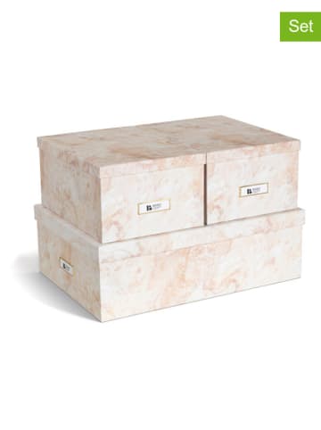 BigsoBox 3er-Set: Aufbewahrungsboxen "Inge" in Beige