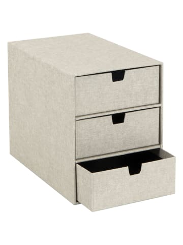 BigsoBox Pudełko "Ingid" w kolorze beżowym z szufladami - 16 x 20,5 x 25 cm