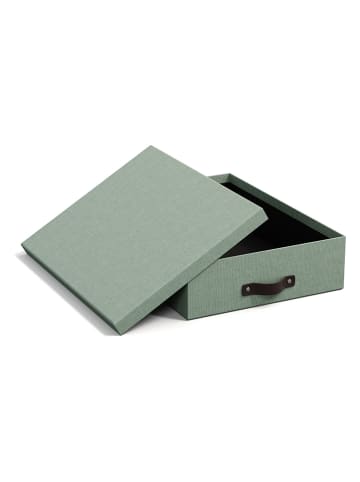 BigsoBox Pudełko "Oskar" w kolorze zielonym na dokumenty - 35 x 26 x 8,5 cm