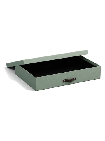 BigsoBox Pudełko "Sverker" w kolorze zielonym na dokumenty - 43,5 x 31 x 8,5 cm