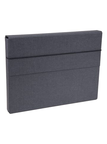 BigsoBox Sammelmappe "Olof" in Grau - (L)34,5 x (B)26 x (H)4 cm